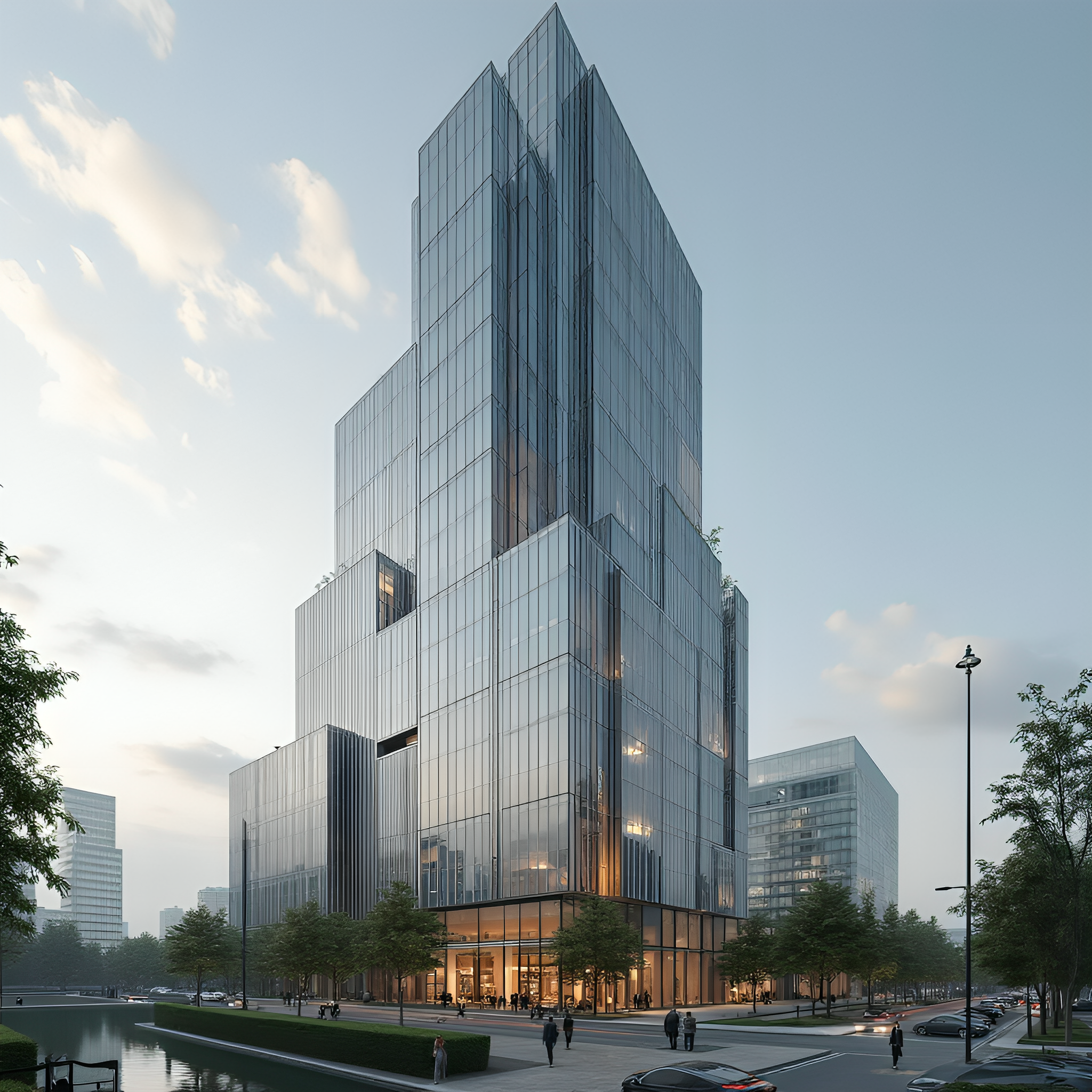 Проект современного административного здания 